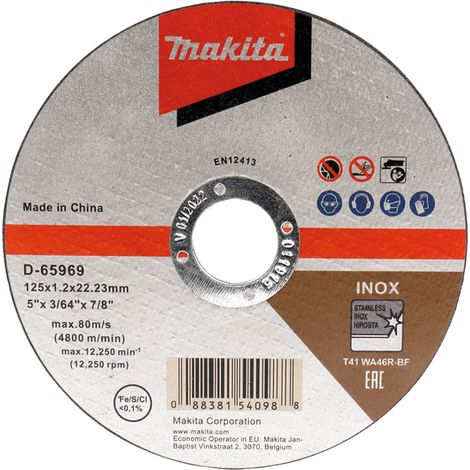 Disque abrasif Makita 125x1 2 mm 12 unités