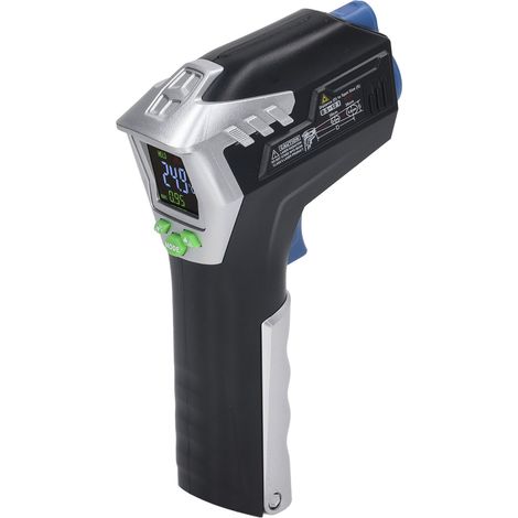 Thermomètre infrarouge avec écran LCD rétroéclairé, arrêt automatique et indicateur de batterie faible. Pistolet de température industriel. (1/5)