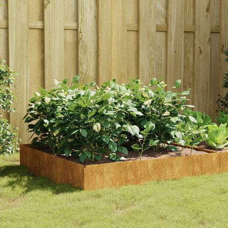vidaXL Garden Raised Bed 100x100x33,5 cm Corten Steel (1/5)