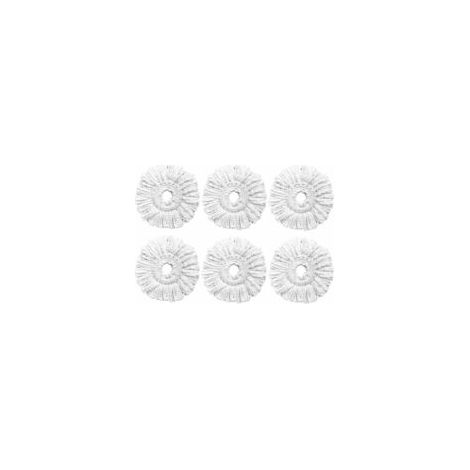 Set di 6 testine di ricambio per mocio rotante, compatibili con moci rotanti di dimensioni standard, facili da pulire e resistenti, in microfibra - Crezuo (1/4)
