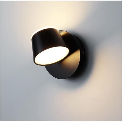 Wall lamp, LED Wall Mount Reading Light, Headboard Lights, 5W/10W LED Reading Wall Lamp is Suitable for Bedroom Bedside Living Room Background Wall Aisle,Indoor Wall Light (Color : Black(Double Side) (1/5)