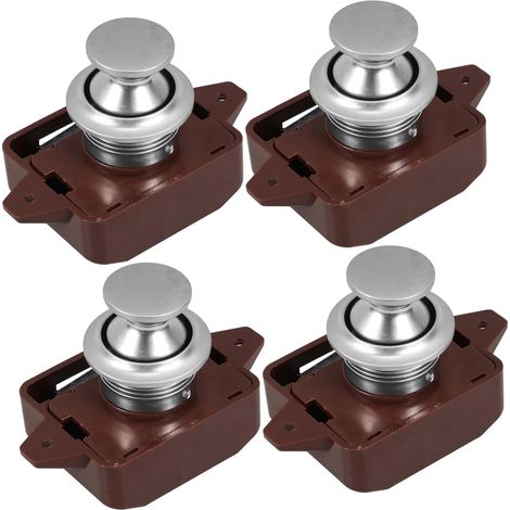 Lot de 4 verrous sans clé pour camping, cars, loquet à bouton, cars (1/5)