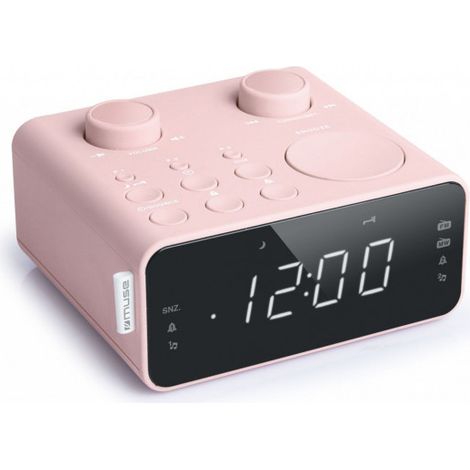 Muse M-17 CPK Radio-réveil Rose Compact et Élégant (1/4)