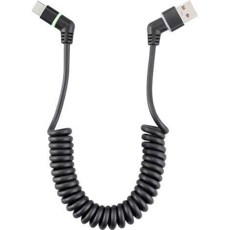 Renkforce USB-Kabel USB 2.0 USB-A Stecker, USB-C® Stecker 1.50 m Schwarz Steckkontakte 360° drehbar, (1/5)