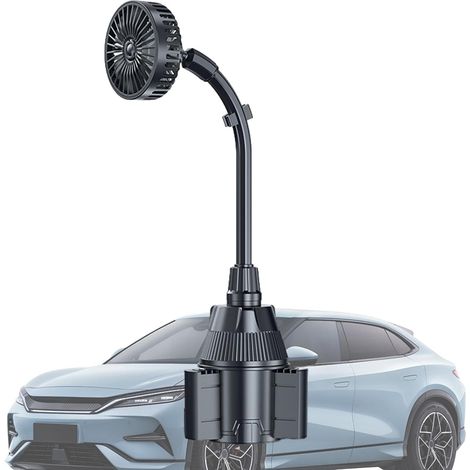 Ventilateur de voiture portable avec support tasse - Flexible USB (1/5)