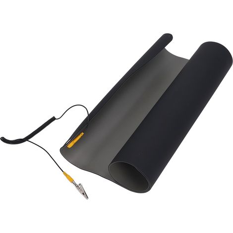 Tapis de protection antistatique pour réparation électronique, antidérapant avec câble de terre (1/5)