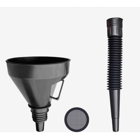 Carburant, Remplissage en Plastique pour Voiture, Entonnoir Multifonctionnel avec Buse d'extension Flexible pour Voitures et Motos, Huile Moteur