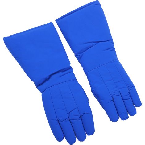 Lot de 2 gants LN2 de 48 cm, construction à 4 couches, résistants aux basses températures et au gel, gants de protection à l'azote liquide (1/5)