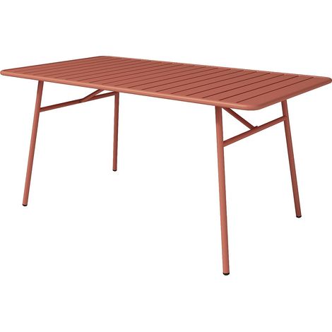 Tavolo da giardino in Metallo L.160 cm Terracotta - MIRMANDE