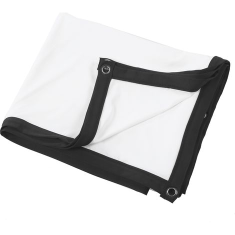 Rideau de projection 16:9, écran de projection portable pour vidéo et films, idéal pour l'intérieur et l'extérieur (120 pouces). (1/5)