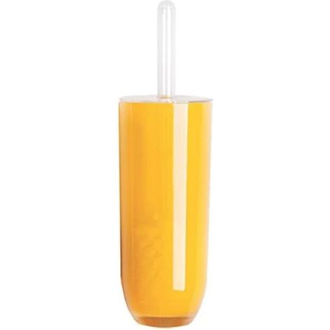Excelsa Linea Bagno Portascopino WC, Plastica, Giallo, 10.5 x 10.5 x 35 cm