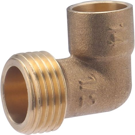 Codo Macho Latón QUICK PLOMBERIE - Ø14 Macho 1/2