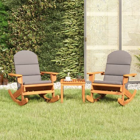 Ensemble de salon de jardin Adirondack 3 pcs Meuble de jardin Mobilier de jardin bois acacia solide 34780 (1/5)
