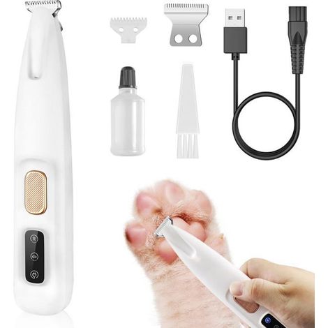 Machine de toilettage électrique pour chiens, modèle A1, rechargeable via USB, faible niveau sonore de 60 dB, acier inoxydable, 18 mm.-AquaForge (1/5)