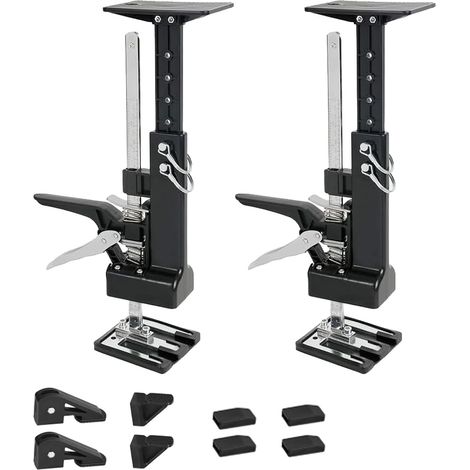 Lève-bras multifonction 3 en 1-2 pièces - Jusqu'à 150 kg - Outil de levage pour carrelage, portes, fenêtres, armoires, meubles (1/5)