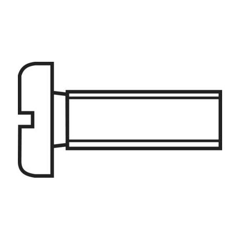 VIS CYLINDRIQUE TOOLCRAFT 815802 10 PC(S) M3 10 MM TÊTE CYLINDRIQUE PLAT PLASTIQUE, POLYAMIDE DIN 84 (1/2)