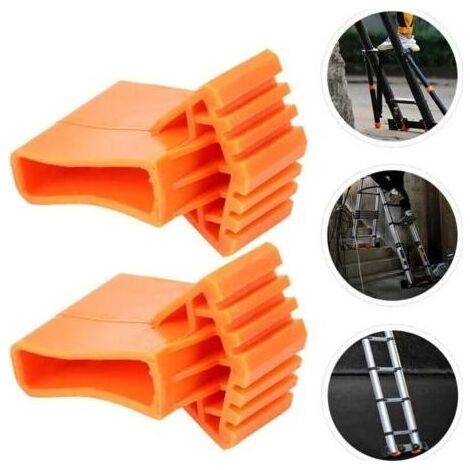 Couvre Pieds D'échelle 4 Pièces, Pieds D'échelle Antidérapants , Pieds D'échelle de Rechange, Échelle Pieds Couvre pour Échelles Télescopiques Échelles, Grand(Orange) (1/3)