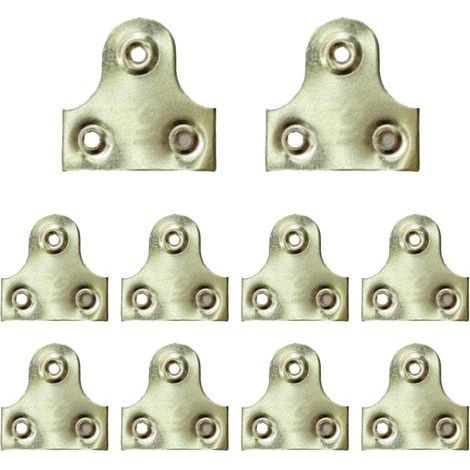 10 plaques en laiton pour accrocher des tableaux - Supports de fixation pour miroirs de 32 mm pour une suspension sécurisée des cadres - Crochets pour cadres photos, miroirs et œuvres d'art- (1/5)