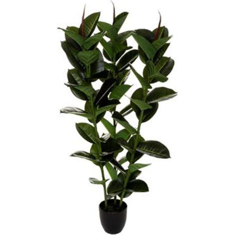 Plante Artificielle "Ficus Robusta" 120cm Vert (1/3)