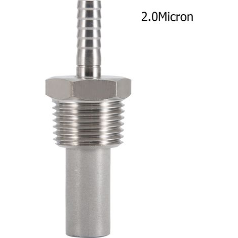 1/2" MPT Pierre Oxygène 1/4'' Barb Inline Carbonatation Aération Bière Maison Pierre (2 Microns) (1/5)