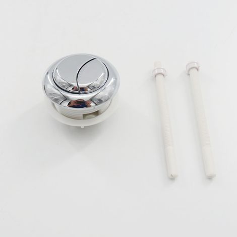 Toilettenspülknopf (klassischer runder Zweiknopf-Toilettenspülknopf), Wassertankdeckel, Wassereinlassventil, 48-Spülungen-Toilette. (1/5)