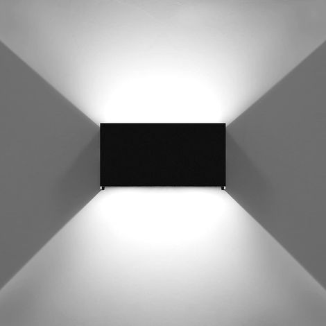 LEMROE Applique Murale Interieur LED Lampe Exterieur Étanche IP65 Angle de Faisceau réglable Apliques Murales Moderne et lumière 24W Noir (1/5)