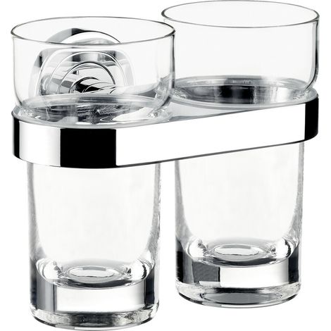 emco polo Doppelglashalter, Kristallglas klar, chrom, 072500100 (1/5)