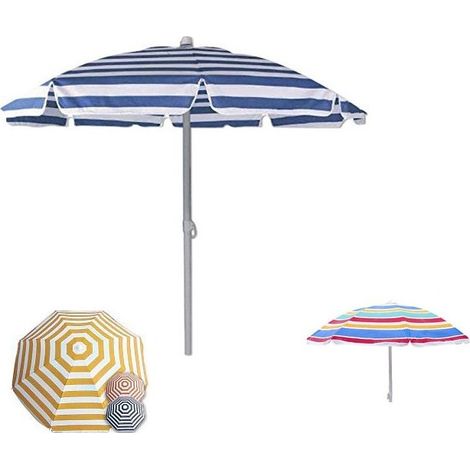 Trade Shop - Strandschirm UV-Schutz 180 cm Terrasse Strand Urlaub Sonne -