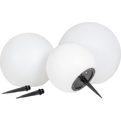 Lifton Lampe Solarlampe LED Satz von 3 weiß.