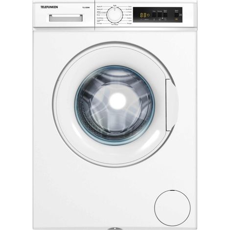 Telefunken – Lave-linge frontal 8kg classe D – Vitesse d'essorage 1200 trs/min – Niveau sonore 77 dB – Départ différé