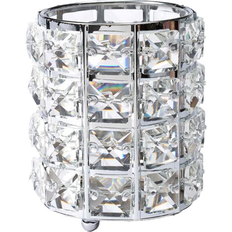 Support Pour Brosse À Maquillage - Porte-Pinceau En Cristal Taillé À La Main - Pour Table De Toilette Salle De Bain Bureau - 1 Pièce (1/5)