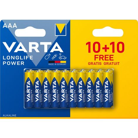 Varta pila alcalina stilografica high energy free 20aaa - varta batterie (1/5)