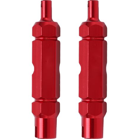 Clé Double Face pour Valve Presta et Schrader, Outil de Réparation de Chambre à Air Vélo Rouge (1/5)