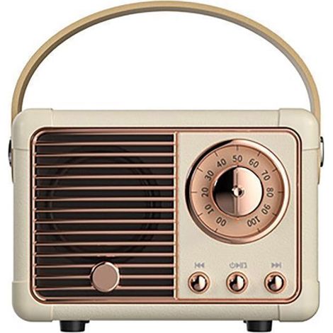 1 Enceinte Bluetooth,Design rétro,Portable,Batterie 400mAh,Carte TF,USB,Maison,Bureau (1/4)