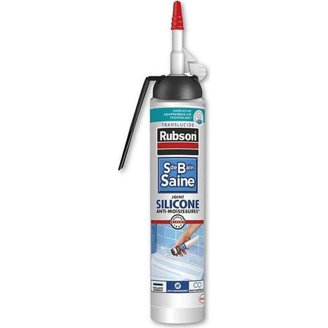 Azulejos de silicona RUBSON transparente, 200 ml Sellador sin pistola sdbs transpar Rubson (1/4)