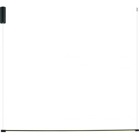 Suspension Luminaire LED D16 20W Noir Mat ZAMBELIS - Blanc chaud - 3000K (1/2)