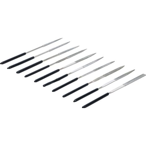BGS  Juego  de  limas  de  diamante  rectas  140  x  3  mm  10  piezas  -  1920 (1/5)