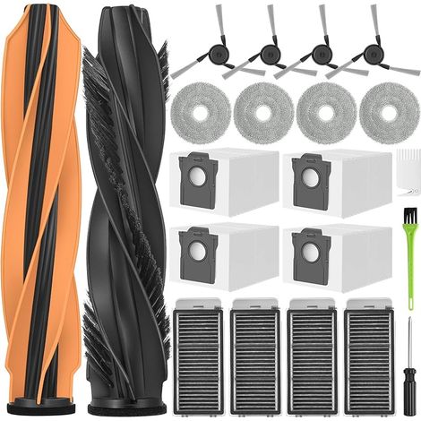FOREHILL L40s Pro Ultra Accessoires pour Dreame X50 Ultra Complete/ L40s Pro Ultra / L50 Pro Ultra Pièces de Rechange X50 2 Brosse Principale 4 Sacs à Poussière 4 Chiffons 4 Filtres 4 Brosse Latérale (1/5)