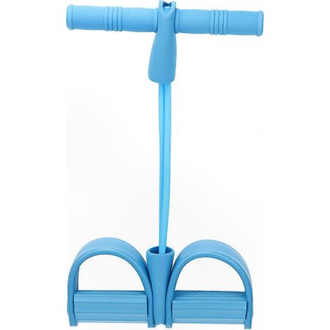 Sangle de Résistance pour Entraînement Fitness et Yoga, Exercice Abdominaux avec Pédales, Bande Élastique Latex Aide à la Force de Traction (1/5)