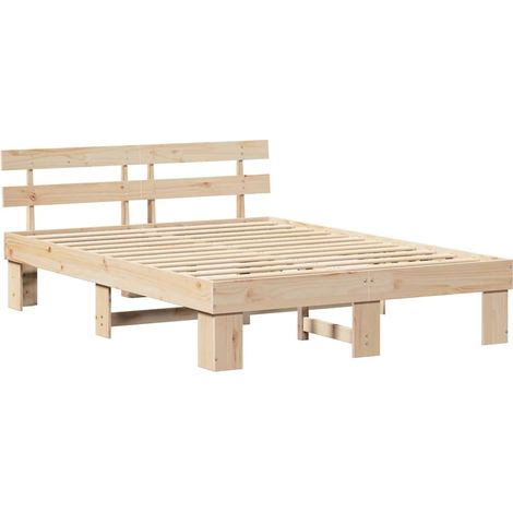 Lit double,Lit adulte,Cadre de lit avec tête de lit Marron 160 x 200 cm CFW4888486 (1/5)