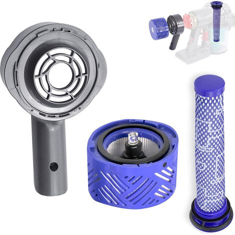 Coque arrière de moteur + filtre HEPA arrière + pré-filtre de rechange pour aspirateur Dyson V6 DC58 DC59 DC61 DC62 DC74