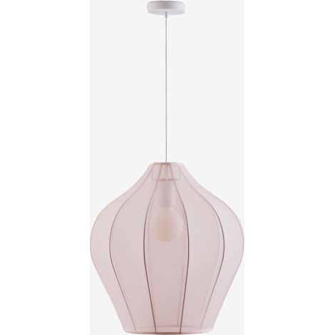 SKLUM Deckenleuchte Belisa aus Metall und Stoff Zuckerwatte-Rose Ø60 cm (1/5)