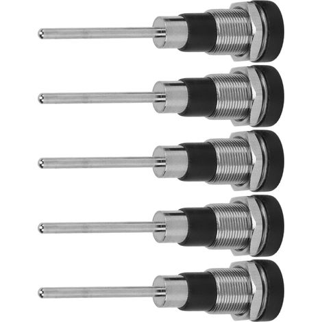 Lot de 5 Douilles Banane 4mm Connecteur Jack Laiton Nickelé Borne de Serrage Kit J.40013 Noir (1/5)