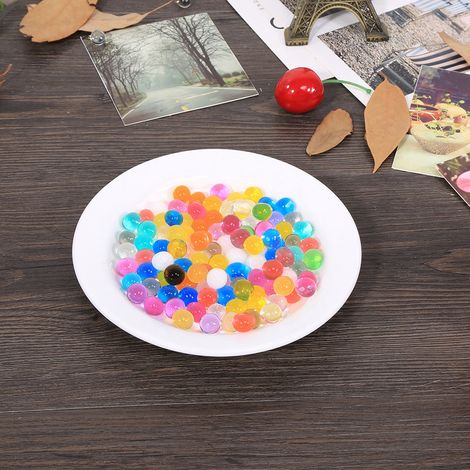 3000PC Billes d'hydrogel terreau de cristal perles d'eau pour fleurs en eau et décorations de mariage multicolore