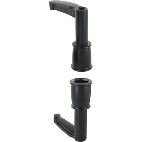 2 Embouts d'Espagnolette, Long, Haut et Bas, Aluminium, Noir, pour Volet Battant, Fabrication Française (1/2)