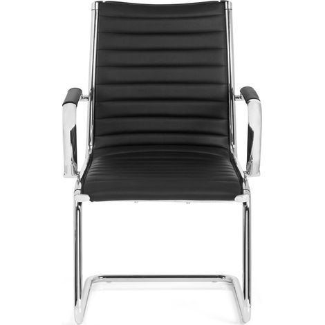 [GEBRAUCHT] Hjh Office Besucherstuhl Konferenzstuhl Stuhl Schwarz Armlehnen Sitz B-Ware