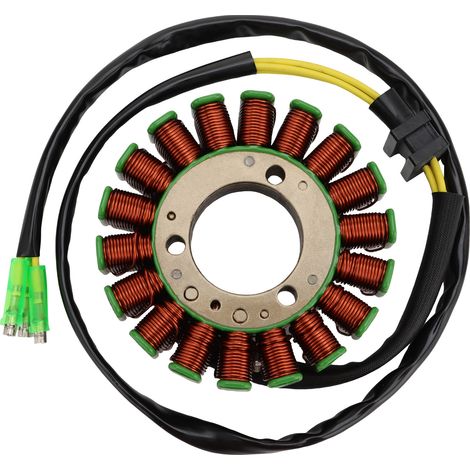Magneto-stator coil compatible with Kawasaki VN750/Vulcan 750/ZN700  Original part number: 21003-1062 21003-1118  Accessory for the alternator charging system of cruiser motorcycles--DTEKGAZ