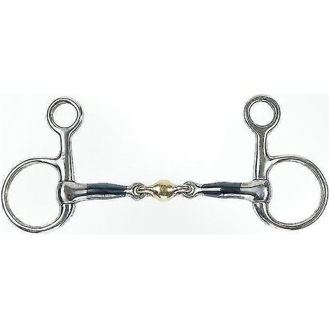 Mors filet à anneaux ronds en fer doux avec losange sucré pour cheval, embouchure confortable, équipement d’équitation, taille standard, usage quotidien en dressage ou promenade. (1/2)