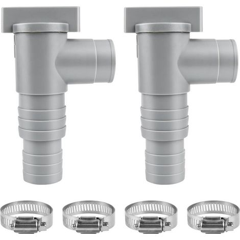 2 Pcs vanne d'arrêt Piscine 32mm Vanne d'entretien pour Piscine avec 4 Colliers de Serrage Accessoires d'entretien pour Piscine Hors Sol (1/5)