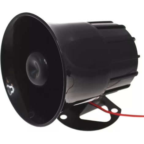 Ultra Secure – Sirène d'alarme filaire 12V – Puissance sonore 118 dB – Résistante aux intempéries – 6 tonalités pour alerte maximale